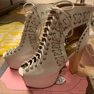 Jeffrey Campbell sandal boots with platform